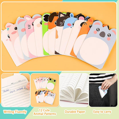 BESARME 24 Pcs Mini Notebooks for Kids Cute Animal Small Pocket Notepads