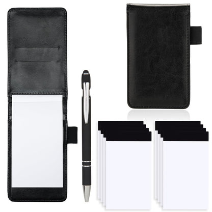 Camelmother 10Pcs Pocket Notepad Holder Set Notebook 3 x 5 Inch With Pen