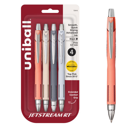 uniball™ Jetstream RT Ballpoint Pens, Black Ink, 0.7mm Fine Point, 3 Count