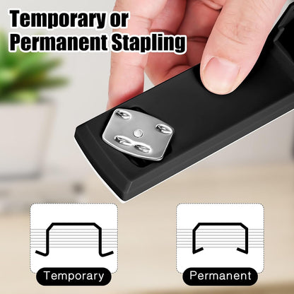 Stapler 25 Sheet Capacity with 1000 Staples and Staple Remover, Black