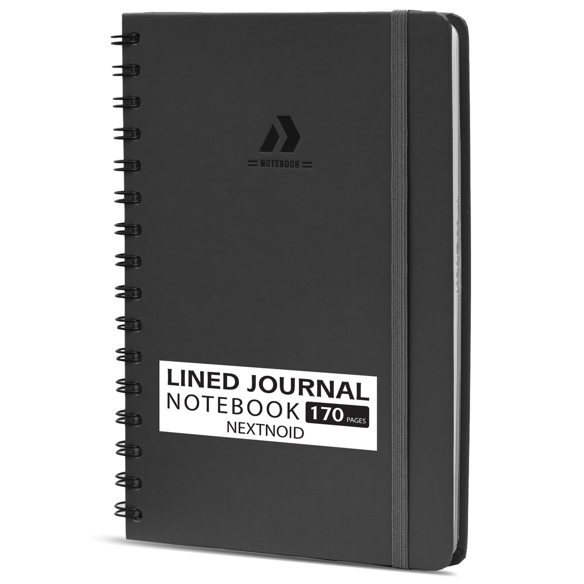 Nextnoid Lined Spiral Notebook Journal For Women & Men - A5(5.8" x 8.3") 170 Pages, Hardcover Notebooks for Work & Note Taking, College Ruled Journals for Writing - Grey