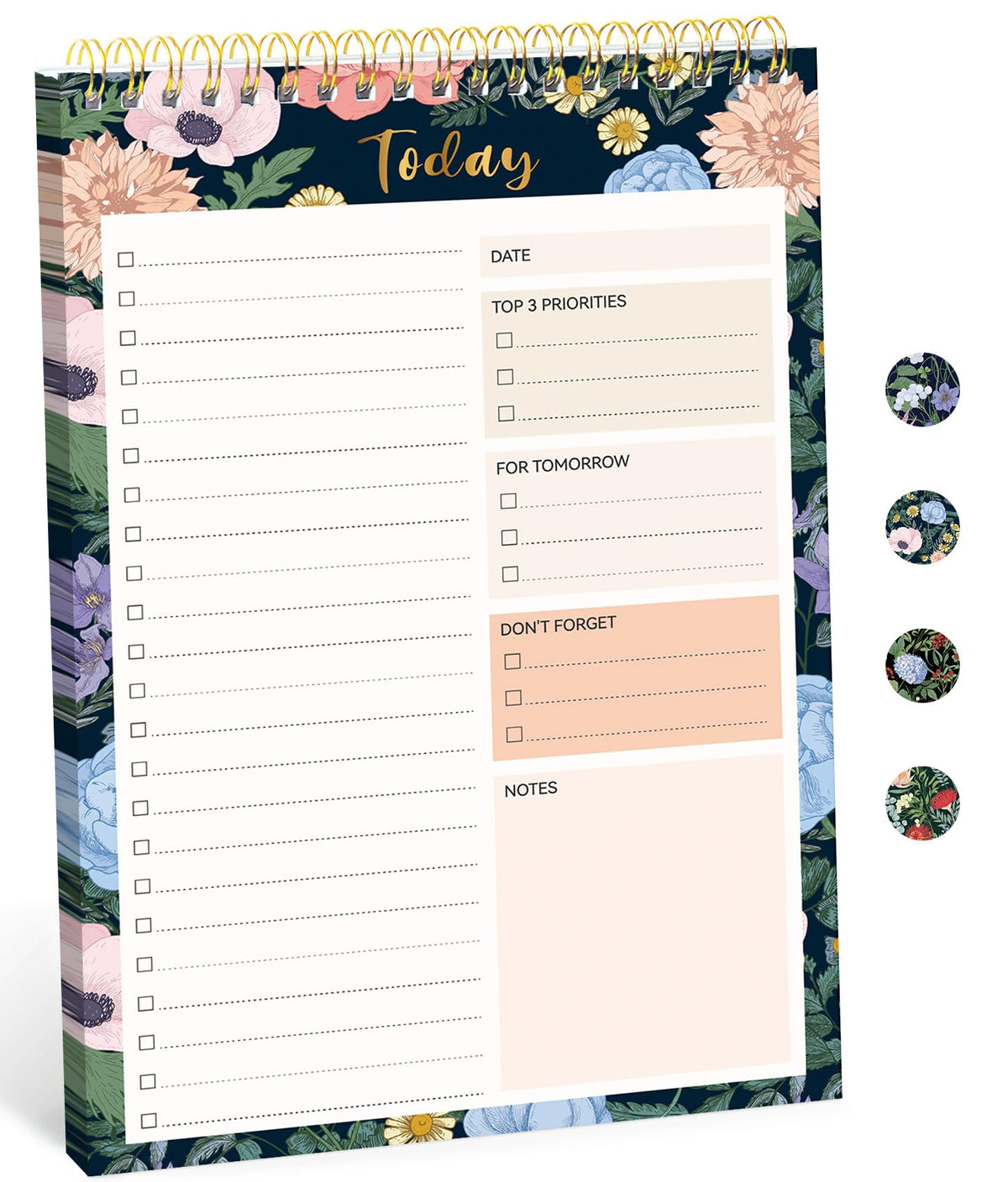 Taja To Do List Notepad, Undated Daily Planner for Work and Goal Setting