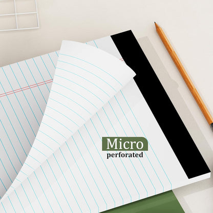 AILZFEI 12 Pack of Legal Pads 8.5 x 11.75 College Ruled Notebook White Paper Note Pad Narrow Ruled 30 Sheets Notepads Perforated Writing Pad Clear Print 8x11 Legal Pads Pads of Paper