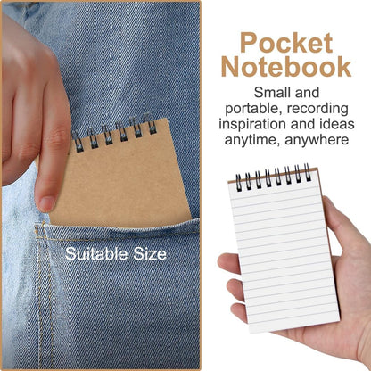 12 Pack 3x5" Mini Notebook, Small Spiral College Ruled Notepad for School