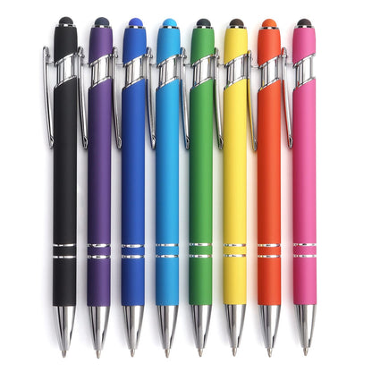 Ballpoint Pen 2-in-1 Stylus Pen with Stylus tip, 1.0 mm Black Ink, 6 Pack