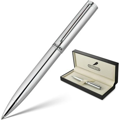 BEILUNER Luxury Gel Pen with 24K Gold Finish, Black Piano Lacquer, Luxury Grade Craftsmanship, Best Pen Gift Set for Men and Women, Professional, Executive, Office, Retractable Nice Pens