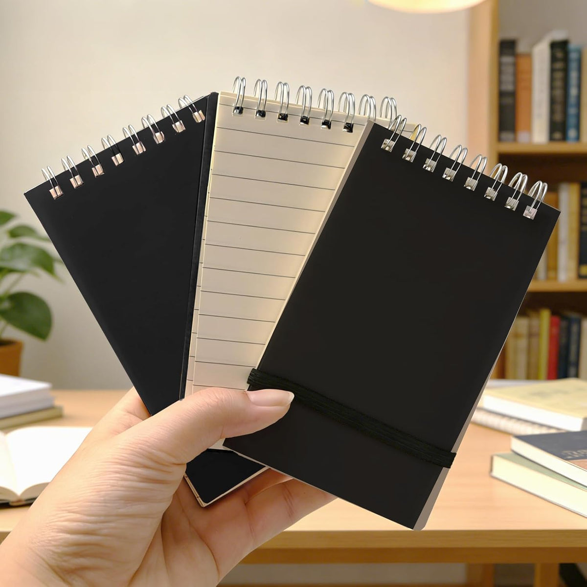 3 Pack Pocket Spiral Notebook With Pen, 5.1"x 3.1" 100 Pages A7 Lined Paper