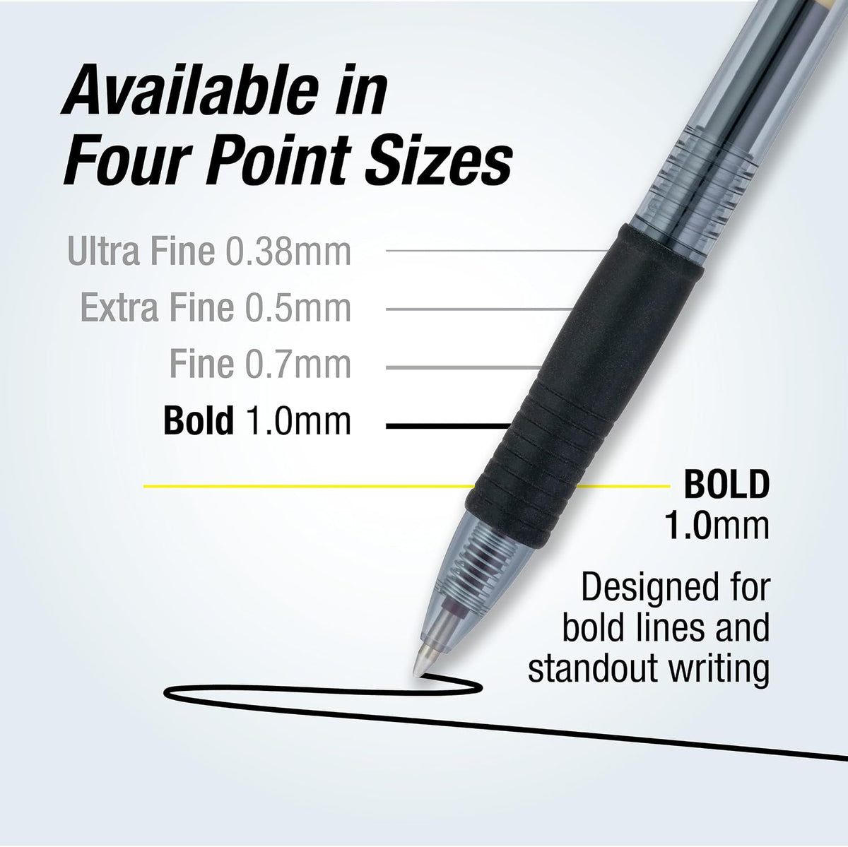 PILOT G2 Premium Gel Pens, Bold Point 1.0mm, Black Ink, 4-Pack