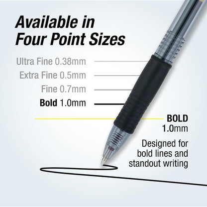 PILOT G2 Premium Gel Pens, Bold Point 1.0mm, Black Ink, 4-Pack