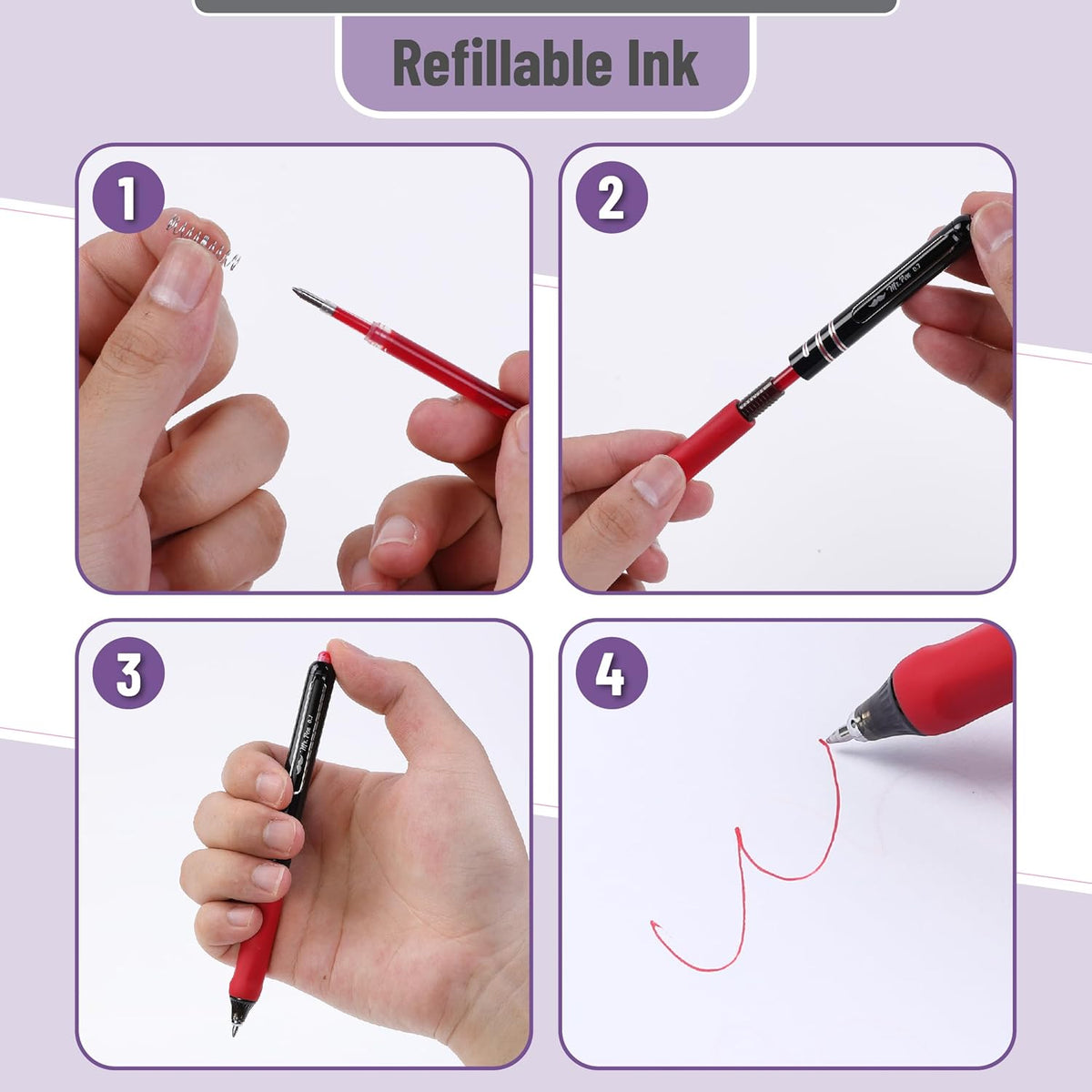 Mr. Pen- Retractable Gel Pens, 8 Pack, Vibrant Barrels, Fast Dry, Colorful Ink Gel Pens Fine Point 0.7mm