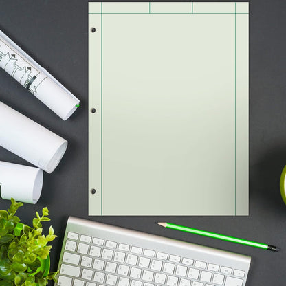 Seajan 5 Pcs Engineering Paper Notebook Engineer Computation Pad,Green