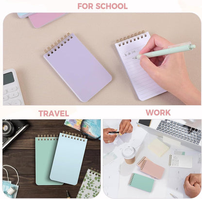 SKYDUE Small Notebooks, Cute 3x5 Pocket Notepads, Mini Spiral Notebook with Lined Pages Nursing School Essentials, School Office Supplies Set Of 8