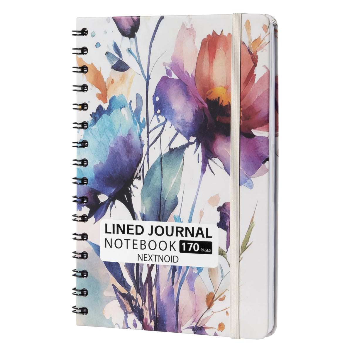 Nextnoid Lined Spiral Notebook Journal For Women & Men - A5(5.8" x 8.3") 170 Pages, Hardcover Notebooks for Work & Note Taking, College Ruled Journals for Writing - Grey
