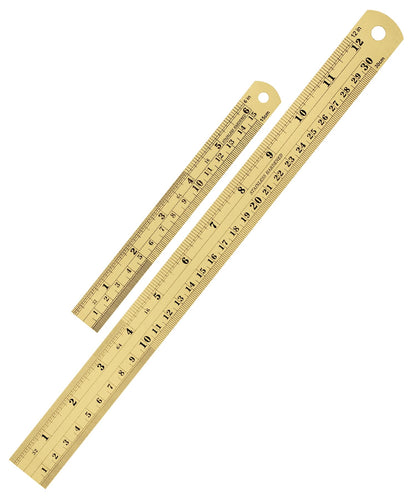 Mr. Pen- Metal Straight Edge Ruler, 2 Pack, 6" and 12", Silver