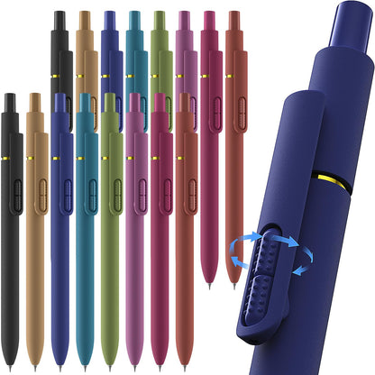 Hiacry 8 Pack Gel Pens, Quick-Drying Black Ink, 0.7mm Fine Point Fidget Pen