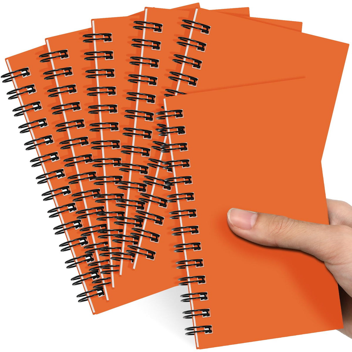 Jutom 18 Pcs Small Spiral Notebook Memo Pad 3x5, Orange