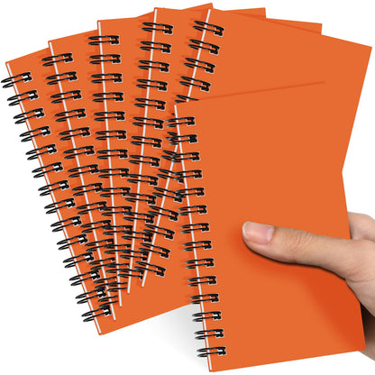 Jutom 18 Pcs Small Spiral Notebook Memo Pad 3x5, Orange