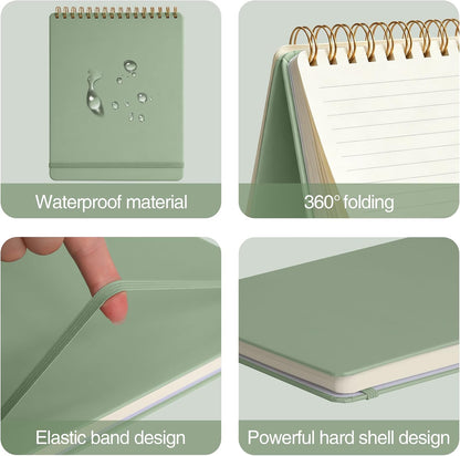 Thick Superhard Cover,Top Spiral Notebook 8.5x11,Top Bound Spiral Notebook,3 Pack,Lined Notepad,3x160 Pages, College Ruled,100GSM