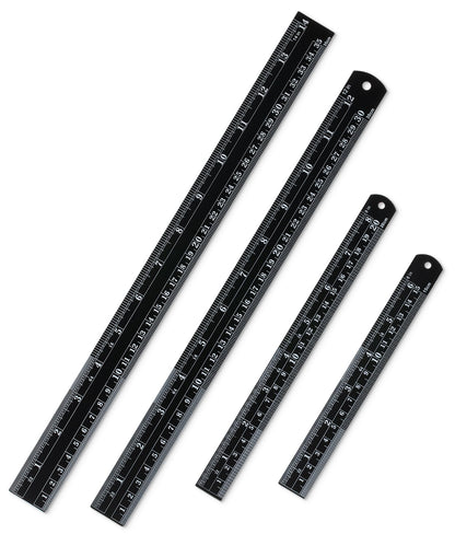 Mr. Pen- Metal Straight Edge Ruler, 2 Pack, 6" and 12", Silver
