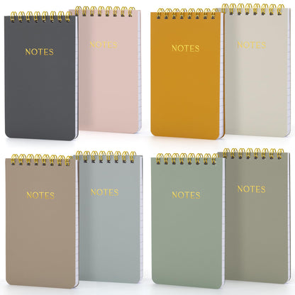Aesthetic Pocket Notebooks Set Of 8 For Women - Small 3x5 Spiral Notepads