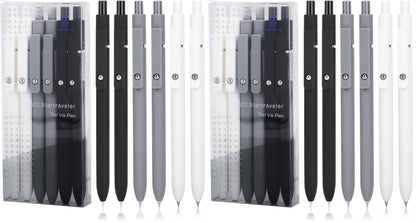 Ddaowanx Gel Pens,6 Pcs 0.5mm Retractable Quick Dry Blue Ink Pens