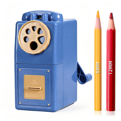 ZMOL Heavy Duty Manual Hand Crank Pencil Sharpener, Desktop, Black