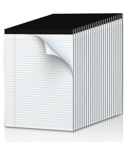 Legal Pads 8.5 x 11 Notepad, 2 Pack White Note Pads 8.5'' x 11'' for Work