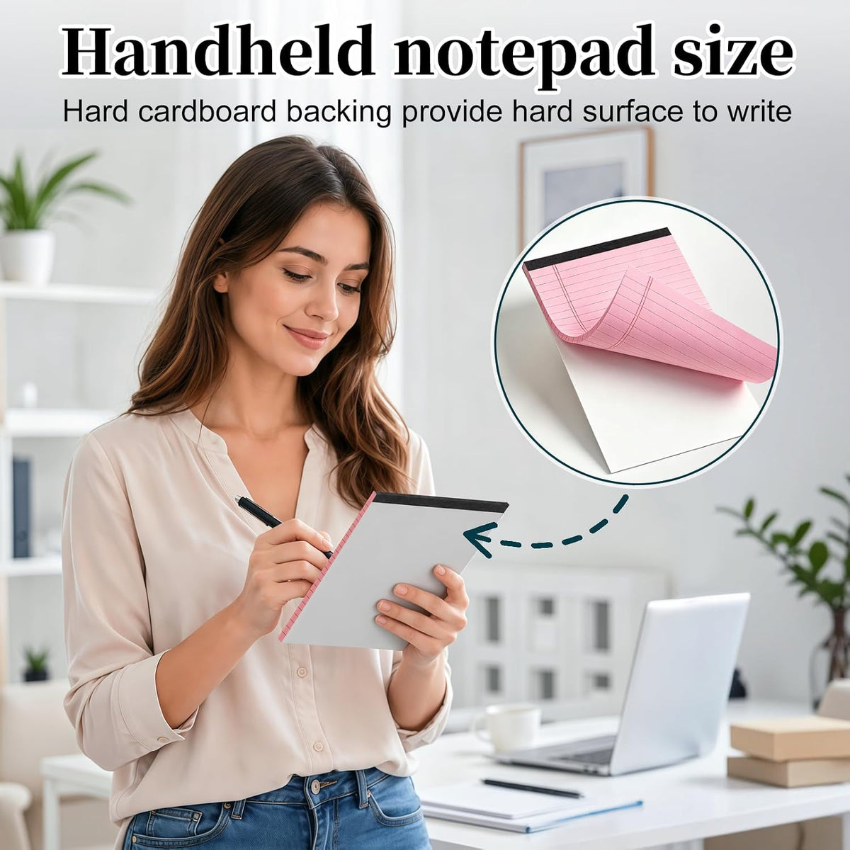 7 PCS Note Pads 5x8 Small Legal Pads 210 Sheets, Perforated Small Notebook Notepad 5 x 8 ,College Ruled Lined Paper Pads 80GSM, Mini Hard Backing Writing Pads Memo for Work School &Office Supplies-Multicolor