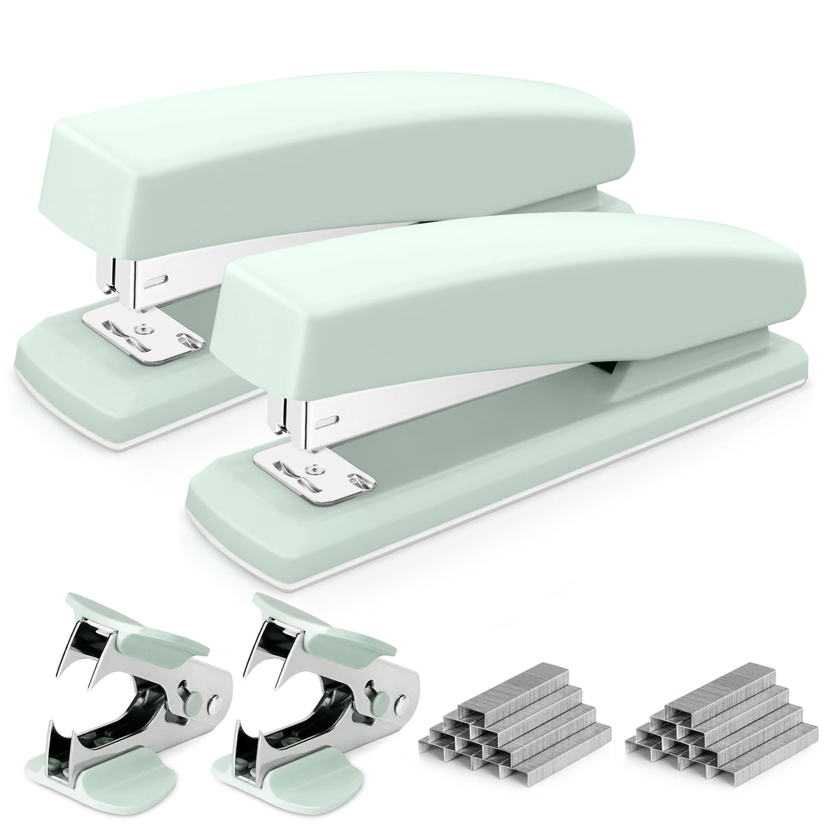 Deli Stapler, 25 Sheet Capacity, 1000 Staples & Staple Remover, Blue