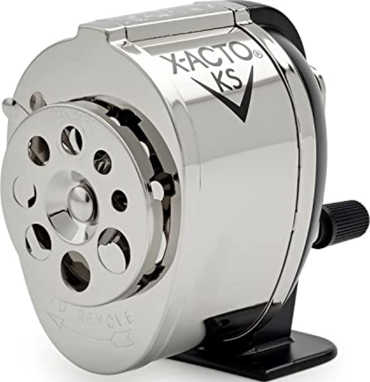 X-ACTO KS Manual Pencil Sharpener, Mountable, Metal, 1 Count - Classroom, Teacher Supplies, Adjustable for 8 Pencil Sizes