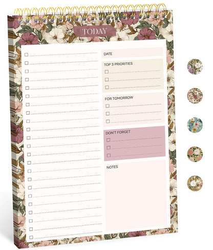 Taja To Do List Notepad, Undated Daily Planner for Work and Goal Setting