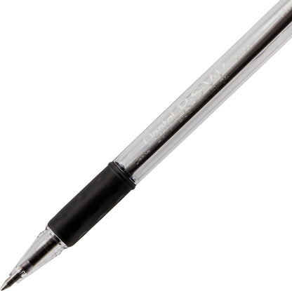 Pentel RSVP Ballpoint Pen, (0.7mm), Fine Line, Black Ink, Pack of 5 (BK90PF5A)