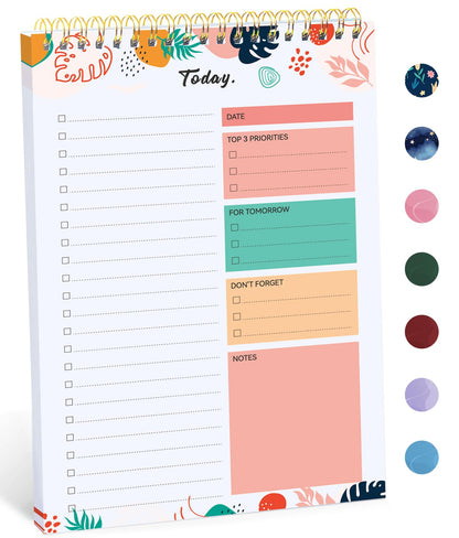 Taja To Do List Notepad, Undated Daily Planner for Work and Goal Setting