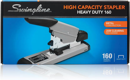 Swingline Heavy Duty Stapler, 160 Sheet Capacity, Jam Free, Metal, Black and Gray (39005)