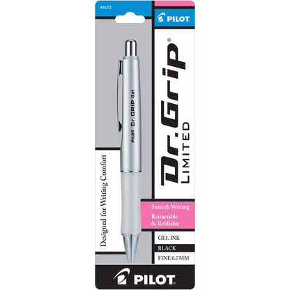 PILOT Dr. Grip Limited Gel Pen, Fine Point 0.7mm, Black Ink, Single Pen