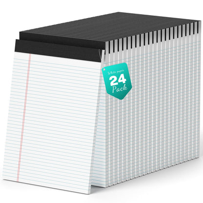 AILZFEI 12 Pack of Legal Pads 8.5 x 11.75 College Ruled Notebook White Paper Note Pad Narrow Ruled 30 Sheets Notepads Perforated Writing Pad Clear Print 8x11 Legal Pads Pads of Paper