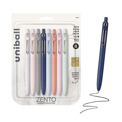 uniball™ Zento Gel Pens, Black Ink, 0.7mm Medium Point, 4 Count