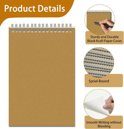 OSIMIG 24 Pack A5 Spiral Notebooks Bulk, 8x5.5 Lined Journaling Notebooks