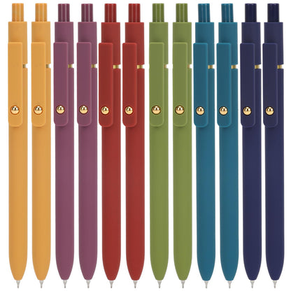 Ddaowanx Gel Pens,6 Pcs 0.5mm Retractable Quick Dry Black Ink Pens