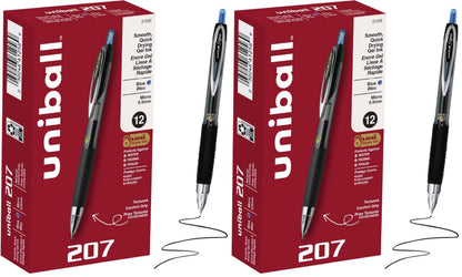 uniball™ 207 Plus+ Gel Pens, Black Ink, 0.7mm Medium Point, 4 Count