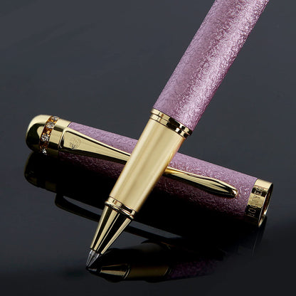 Rollerball Pens - Luxury Gift Set for Women, Refillable Black Ink Pens for Executive Office, Professional, Designer Pens (Purple)