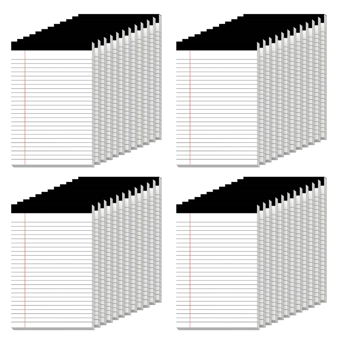 Nichela 5" x 8" Note Pads 12 Pack of Legal Pads 30 Sheets Notepad College Ruled Small Writing Pads Perforated Pages Paper Pads 80GSM Heavyweight Paper Note Pads for Home, Office, or School