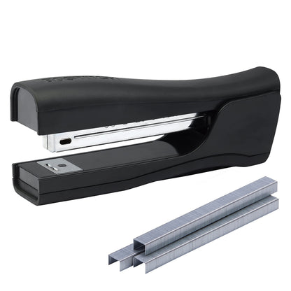 Bostitch Office Dynamo 4 in 1 Standup Stapler, Includes 420 Staples, 20 Sheet Capacity, Integrated Pencil Sharpener, Staple Remover & Staple Storage, Blue