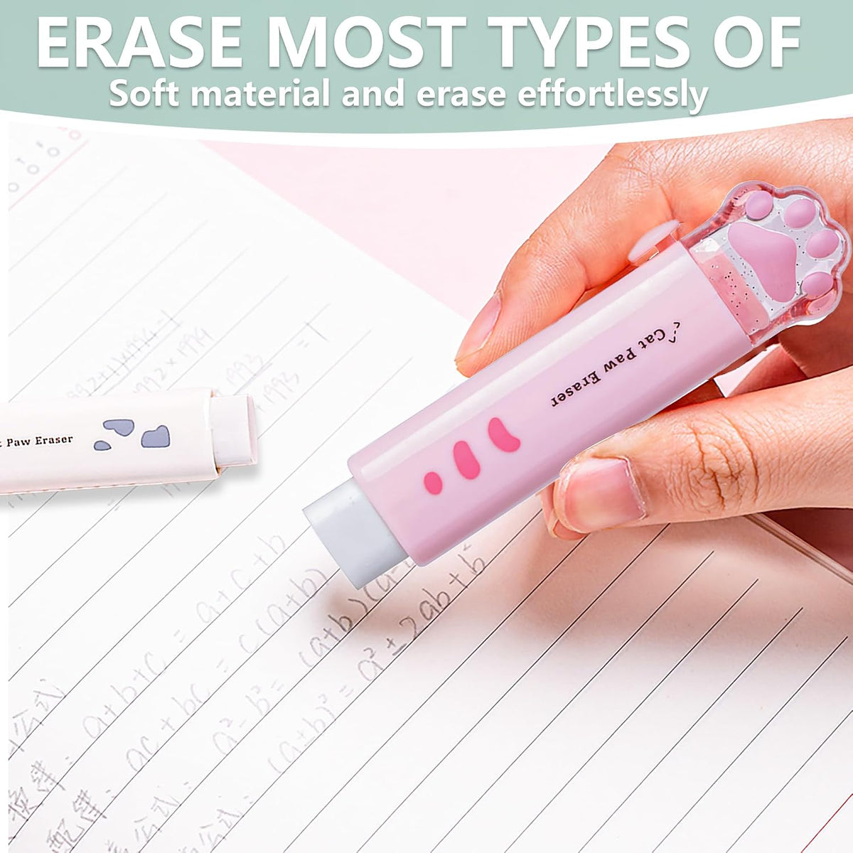 4Pcs Cute Stationery Set,Kawaii School Supplies