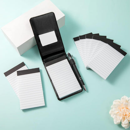 Camelmother 10Pcs Pocket Notepad Holder Set Notebook 3 x 5 Inch With Pen
