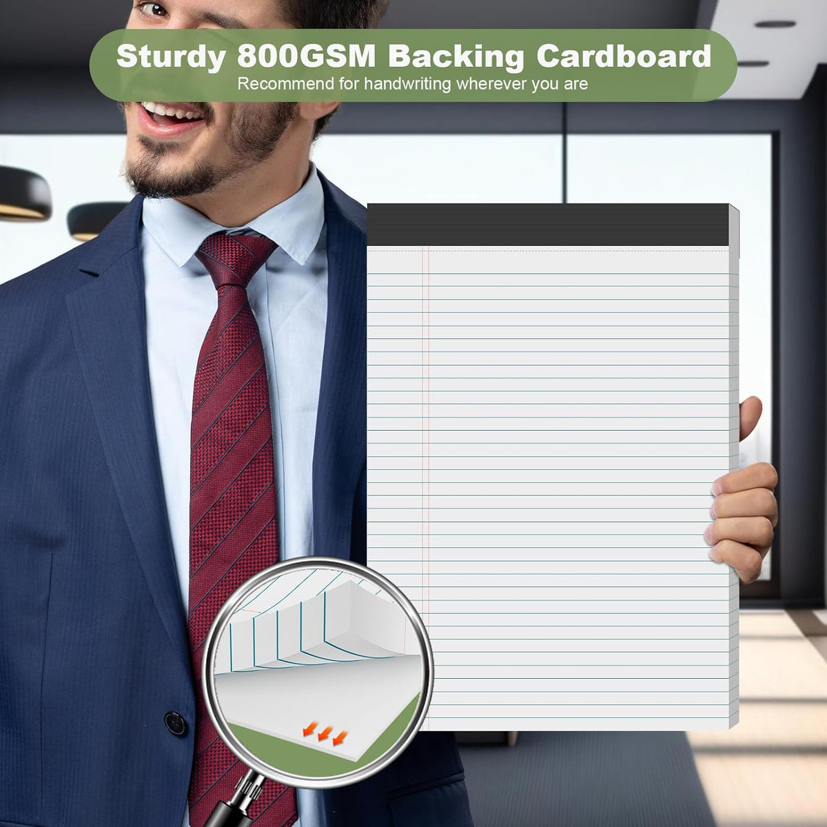 Legal Pads 8.5 x 11 Notepad, 2 Pack White Note Pads 8.5'' x 11'' for Work