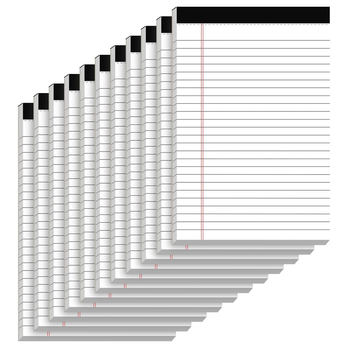 Nichela 5" x 8" Note Pads 12 Pack of Legal Pads 30 Sheets Notepad College Ruled Small Writing Pads Perforated Pages Paper Pads 80GSM Heavyweight Paper Note Pads for Home, Office, or School
