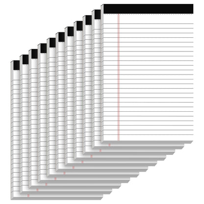 Nichela 5" x 8" Note Pads 12 Pack of Legal Pads 30 Sheets Notepad College Ruled Small Writing Pads Perforated Pages Paper Pads 80GSM Heavyweight Paper Note Pads for Home, Office, or School