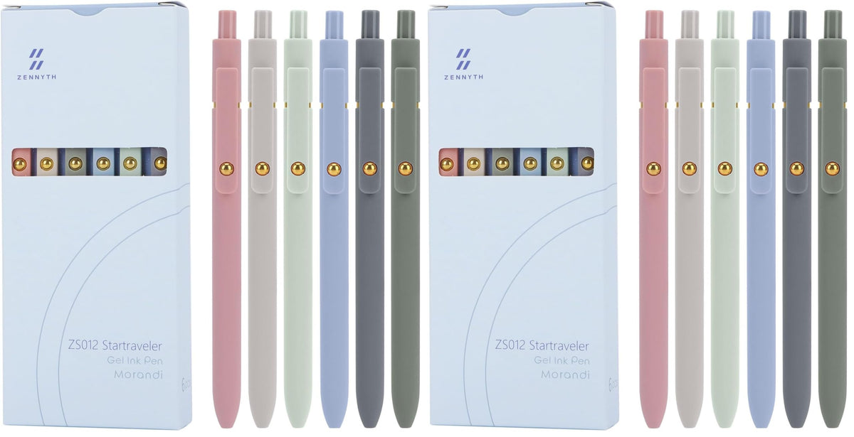 Ddaowanx Gel Pens,6 Pcs 0.5mm Retractable Quick Dry Blue Ink Pens