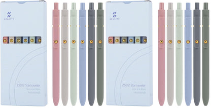 Ddaowanx Gel Pens,6 Pcs 0.5mm Retractable Quick Dry Blue Ink Pens
